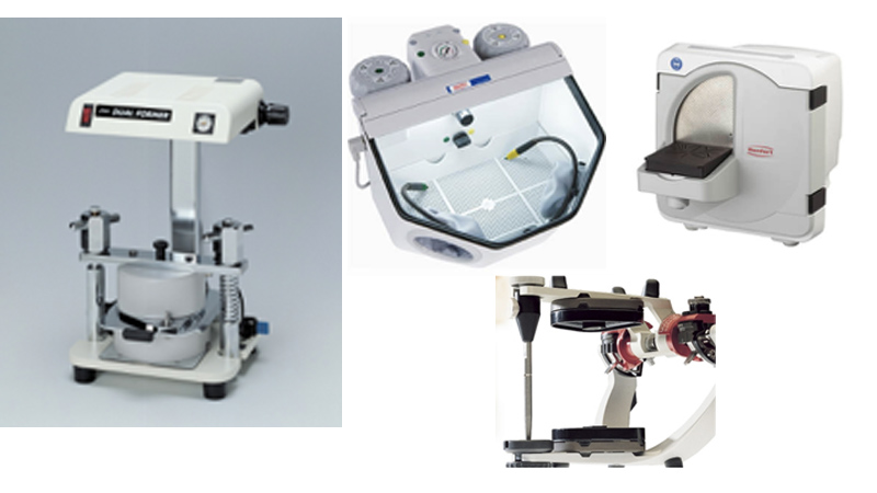 精度を高める為に買い揃えた一般的な歯科医院にはない外国製の技工機材達